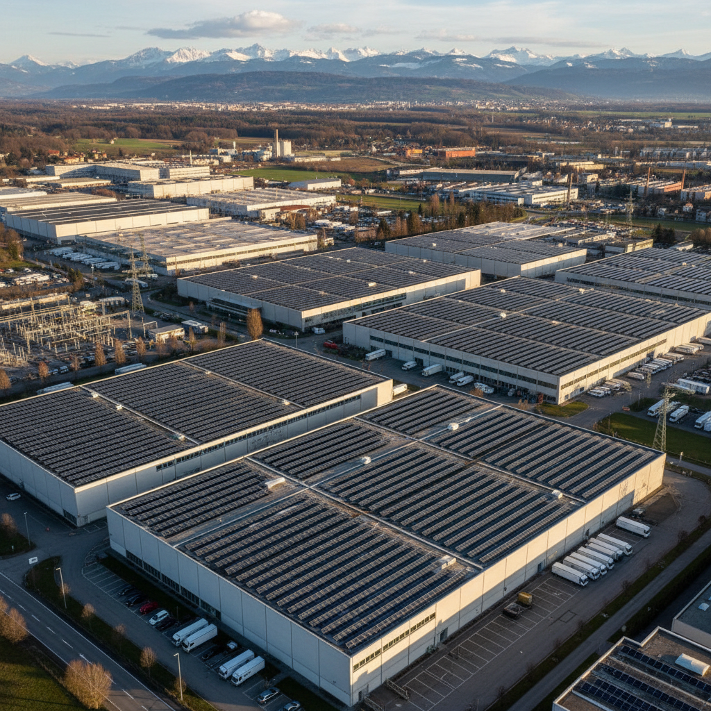 Photovoltaik-Module bei Sonnenschein