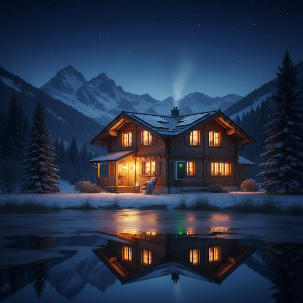 Solarpanels auf Einfamilienhaus in der Schweiz